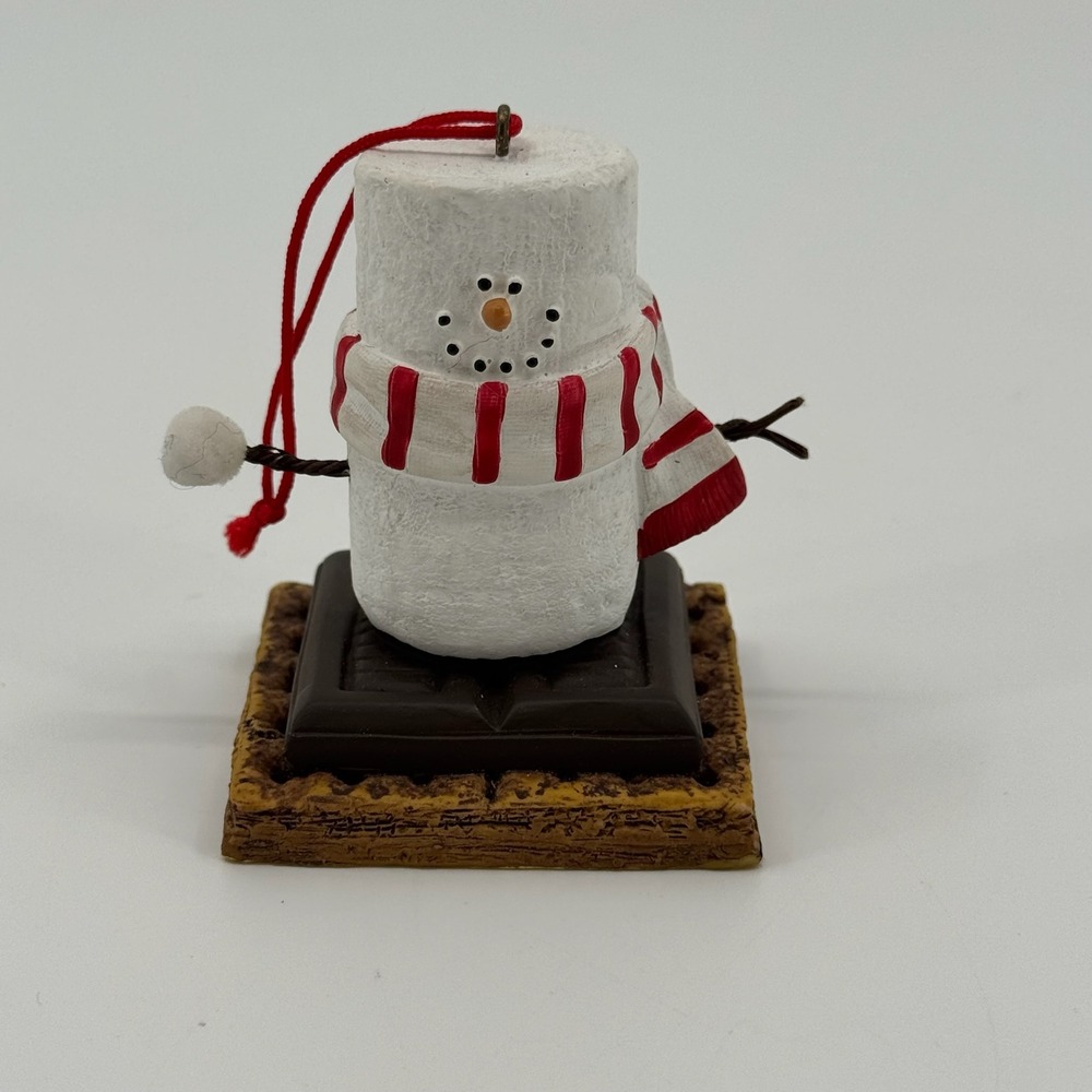 Vtg The Original Smores Marshmallow Snowman Ornament Midwest Christmas Hot Cocoa